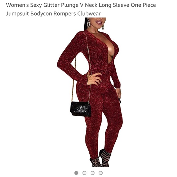 glitter one piece jumpsuit